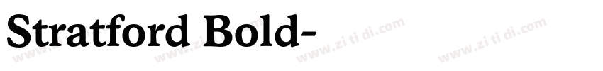 Stratford Bold字体转换